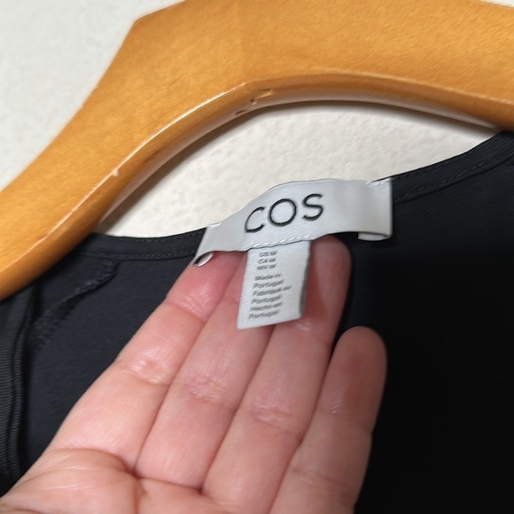 NWOT COS Halter Neck Maxi Dress Black Keyhole Convertible Minimalist Sz Medium - Picture 13 of 17